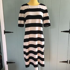 Banana Republic Black and White Stripe Dress